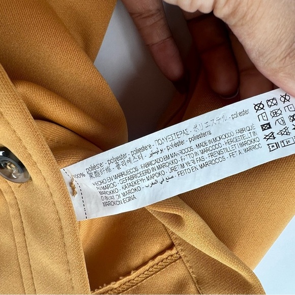 Zara Knit Long Sleeve Tortoise Shell Button Front Collared Shirt Side‎ Slits - Picture 8 of 12